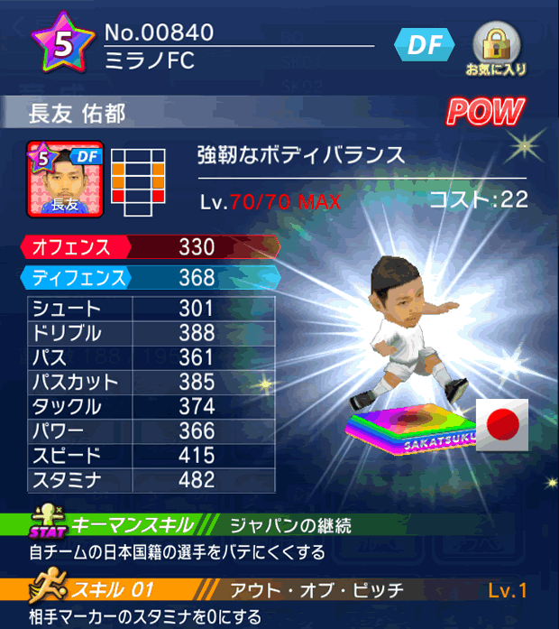 No.00840　長友佑都