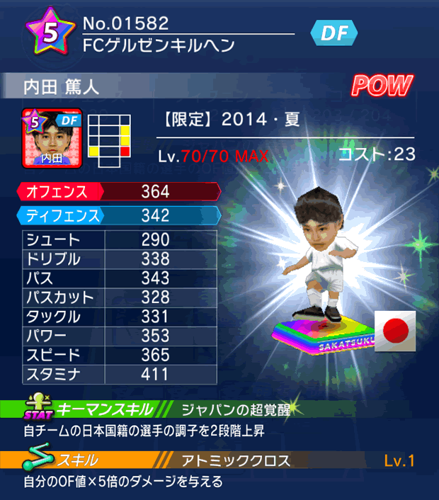 No.01582 内田篤人【14・夏】