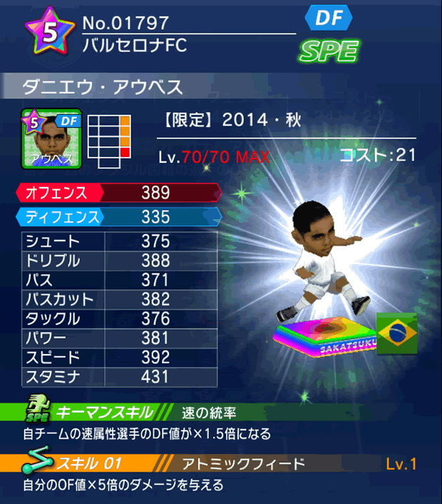 No.01797 ダニエウ・アウベス【14・秋】