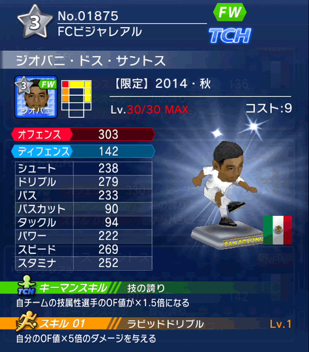 No.01875 ジオバニ・ドス・サントス【14・秋】