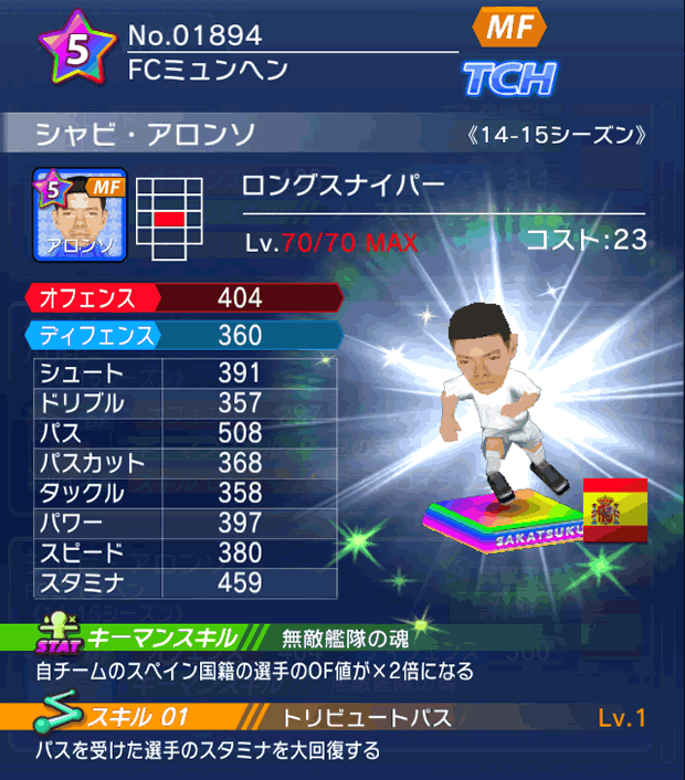 No.01894　シャビ・アロンソ【14-15】