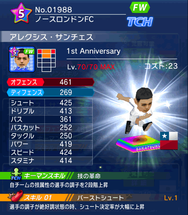 No.01988　アレクシス・サンチェス【1stAnniv】