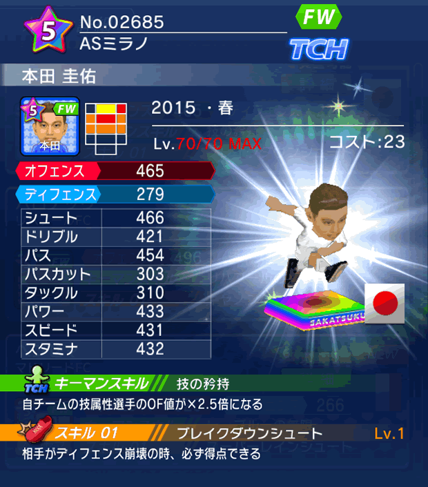 No.02685 本田圭佑【15・春】