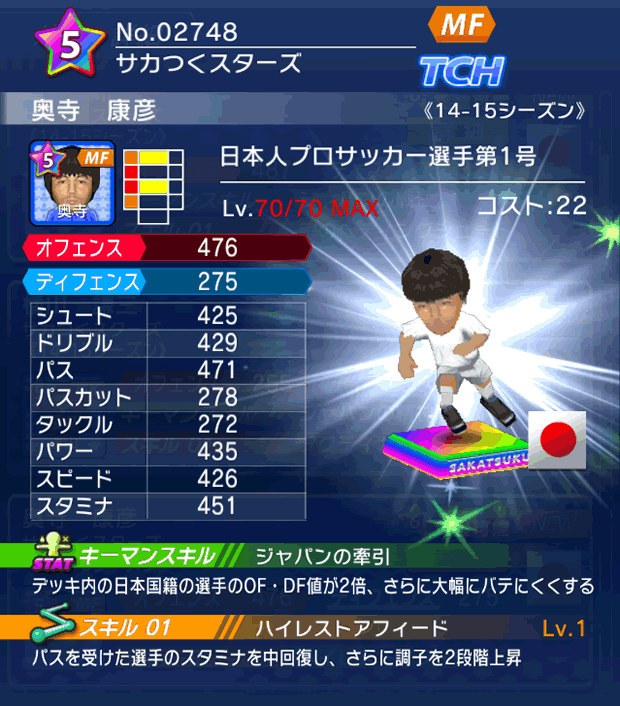 No.02748　奥寺康彦【14-15】