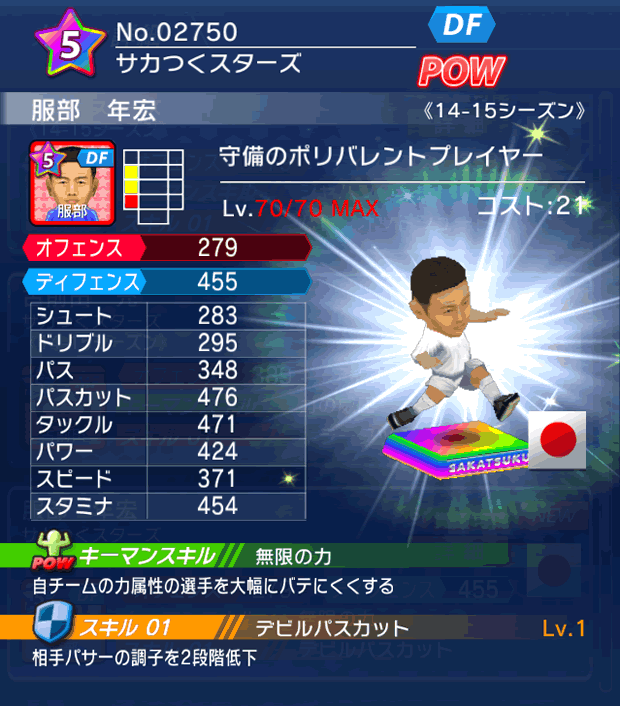 No.02750　服部年宏【14-15】