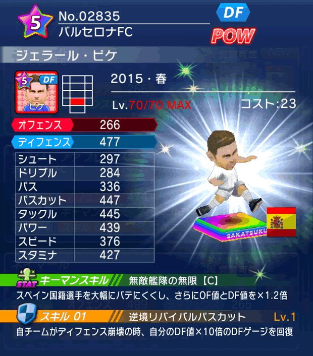 No.02835　ジェラール・ピケ【15・春】