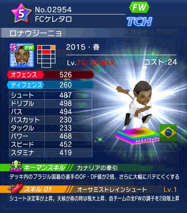 No.02954　ロナウジーニョ【15・春】