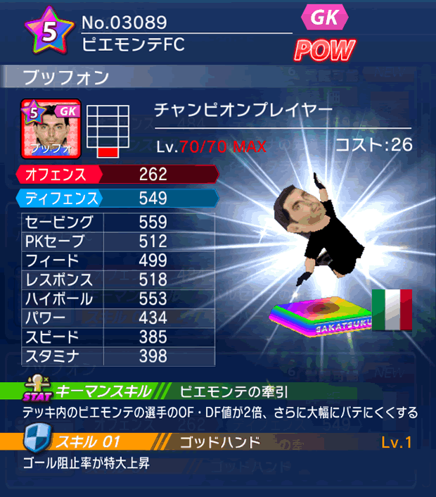 No.03089　ブッフォン【CPプレイヤー】