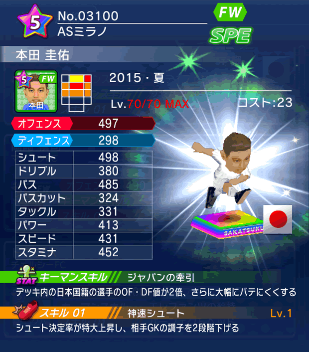 No.03100 本田圭佑【15・夏】