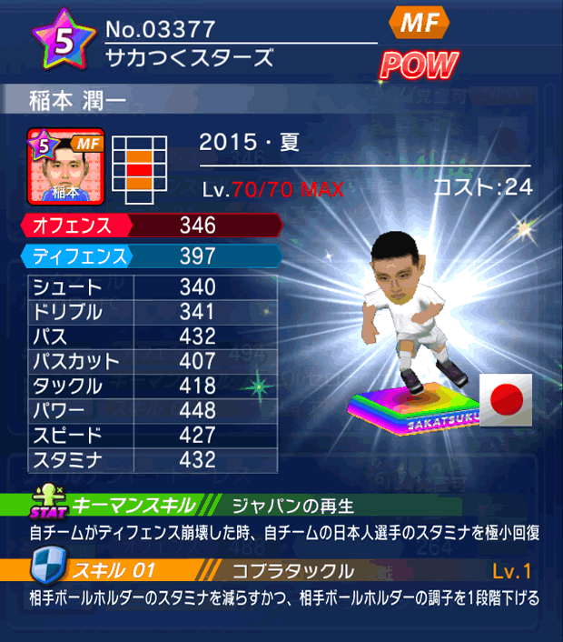 No.03377 稲本潤一【15・夏】