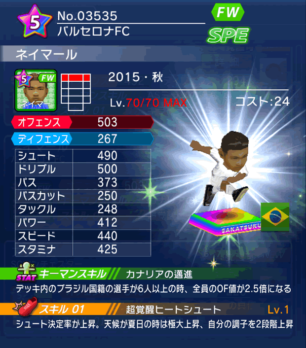 No.03535　ネイマール【15・秋】