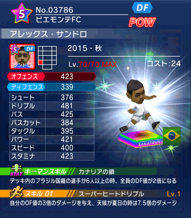 No.03786　アレックス・サンドロ【15・秋】