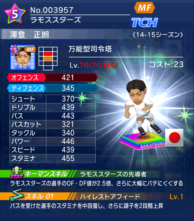 No.03957 澤登正朗【14-15】