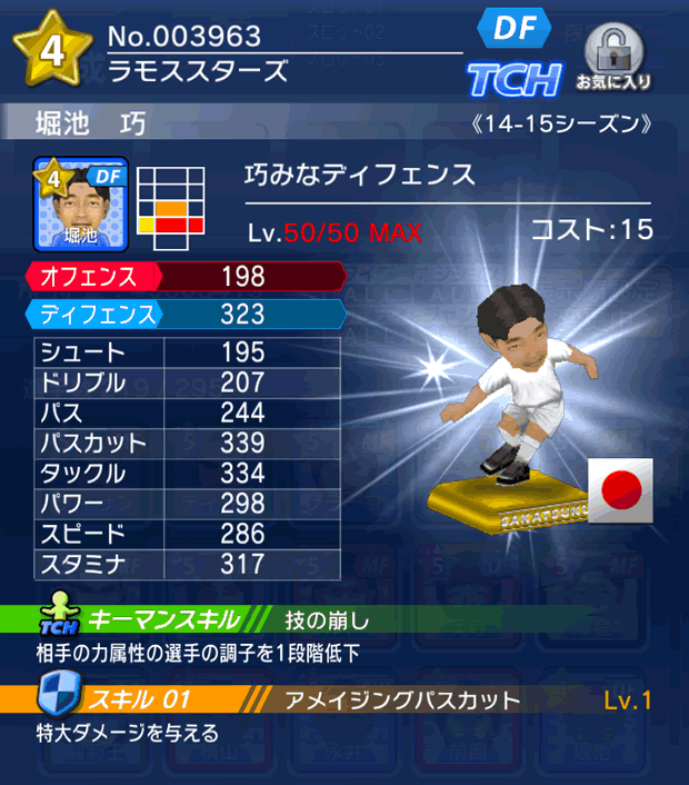 No.03963　堀池巧【14-15】