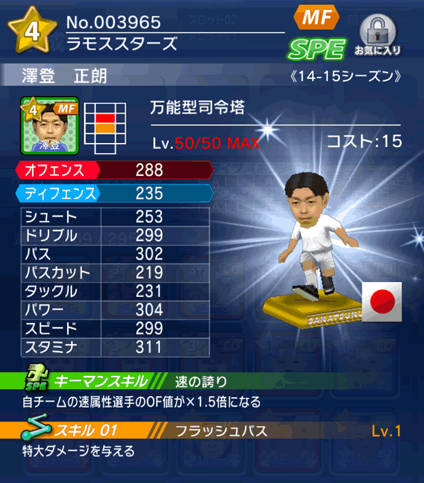 No.03965 澤登正朗【14-15】