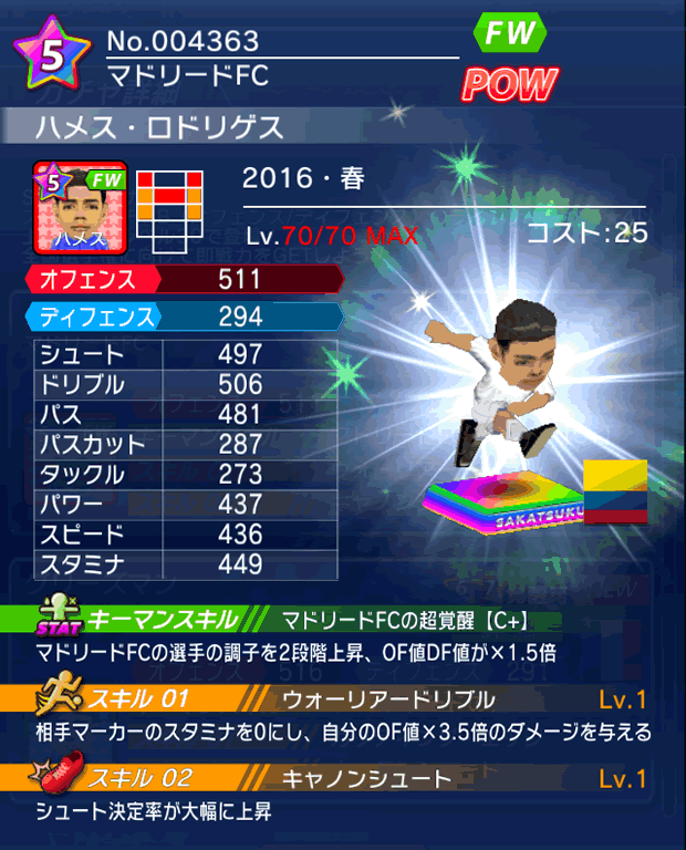 No.04363 ハメス・ロドリゲス【16・春】