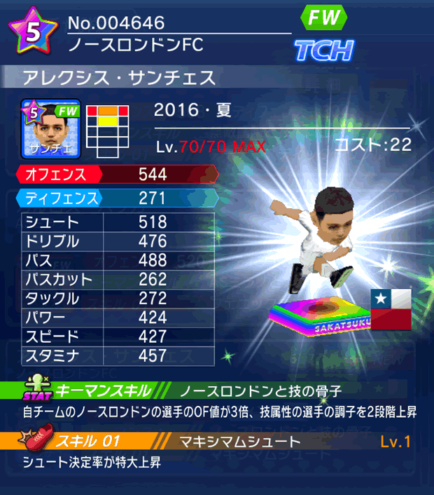 No.04646 アレクシス・サンチェス【16・夏】