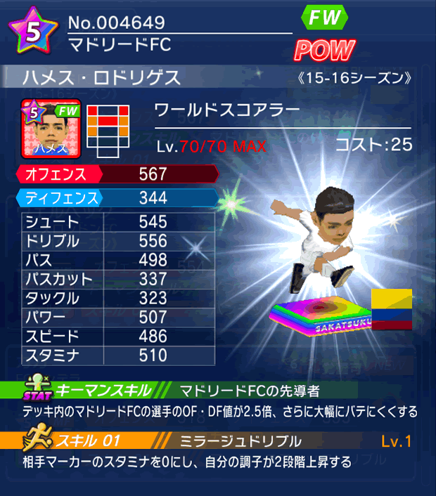 No.04649　ハメス・ロドリゲス【15-16】