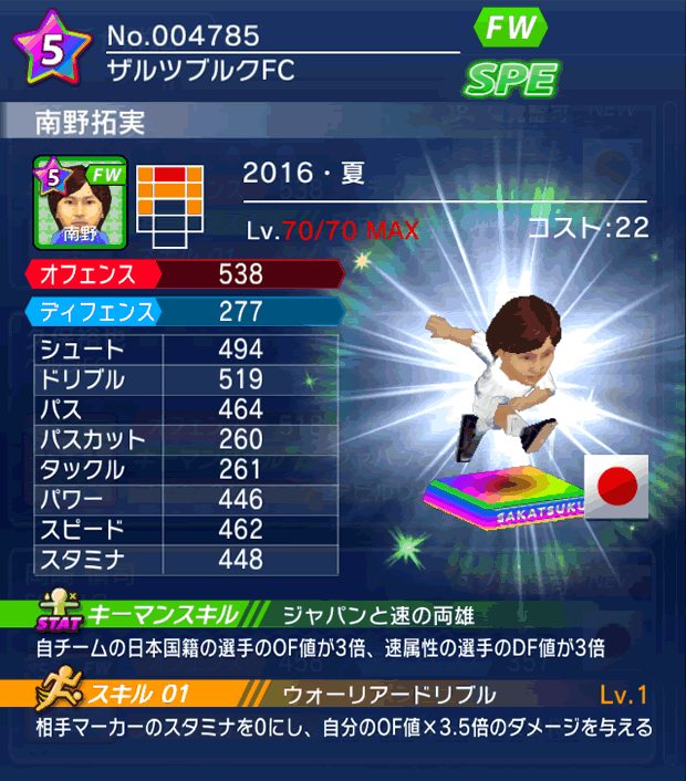 No.04785 南野拓実【16・夏】