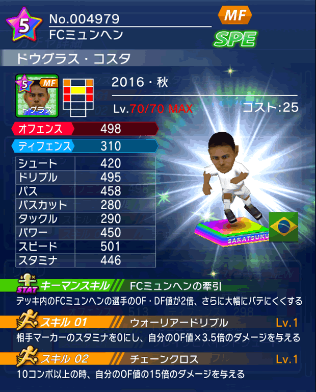 No.04979　ドウグラス・コスタ【16・秋】