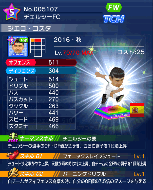 No.05107　ジエゴ・コスタ【16・秋】