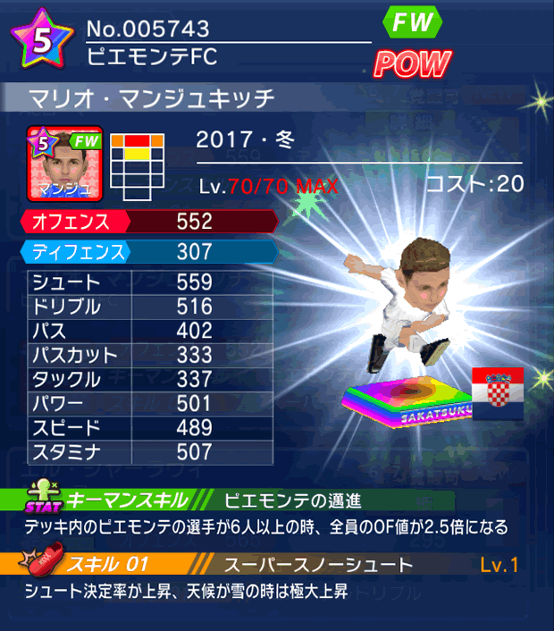 No.05743　マリオ・マンジュキッチ【17・冬】