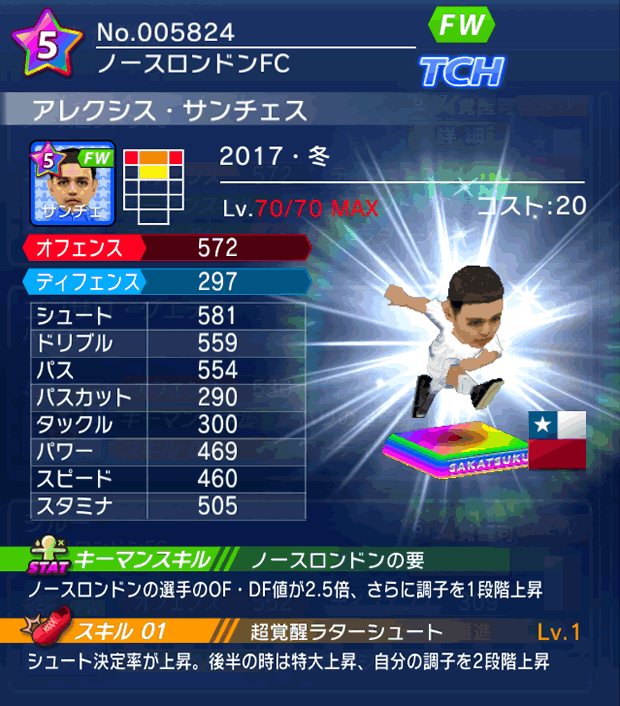 No.05824 アレクシス・サンチェス【17・冬】