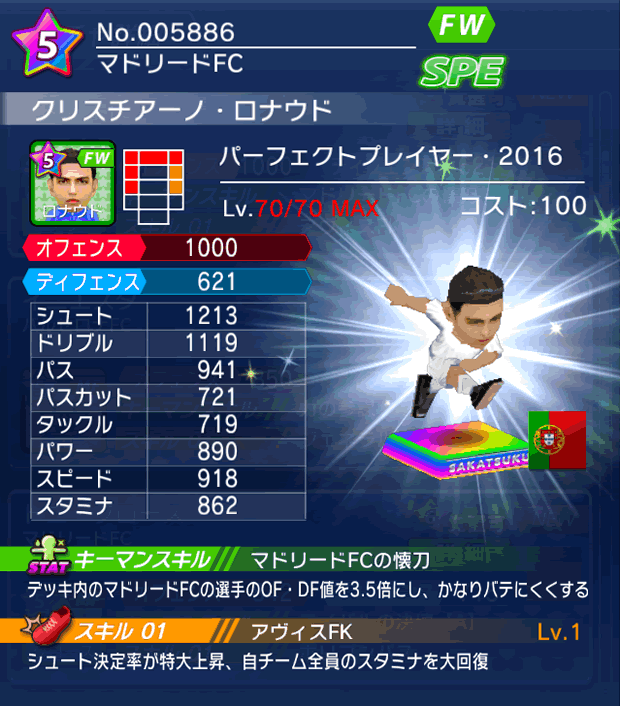 No.05886 クリスチアーノ・ロナウド【PP16】