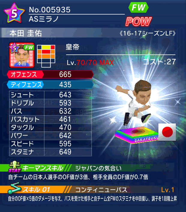 No.05935 本田圭佑【16-17LF】