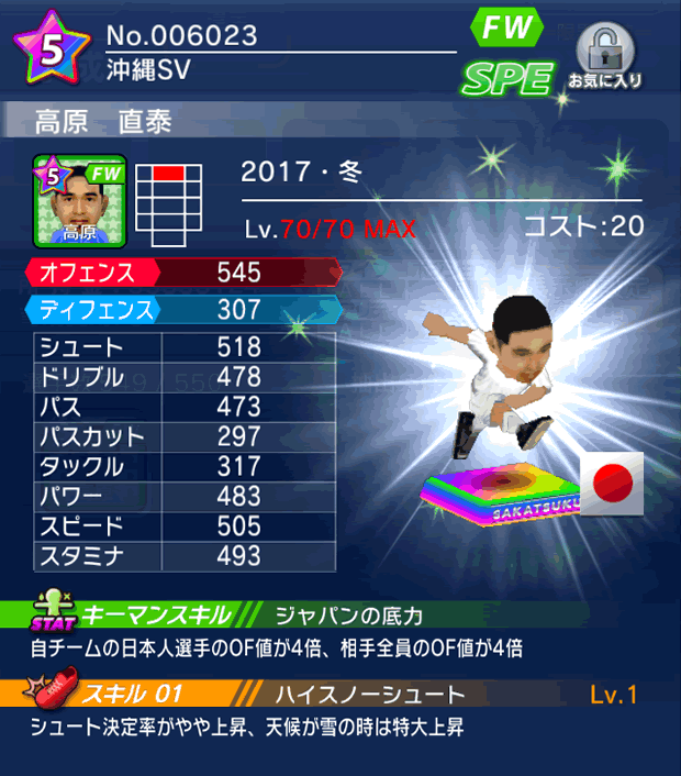 No.06023 高原直泰【17・冬】