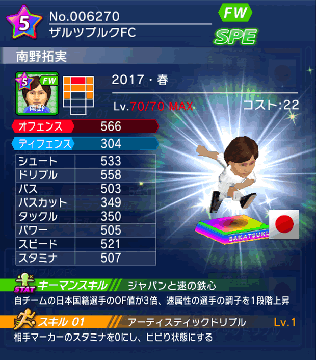 No.06270 南野拓実【17・春】