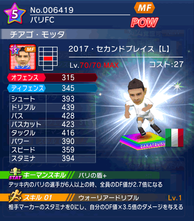 No.06419　チアゴ・モッタ【17・spL】