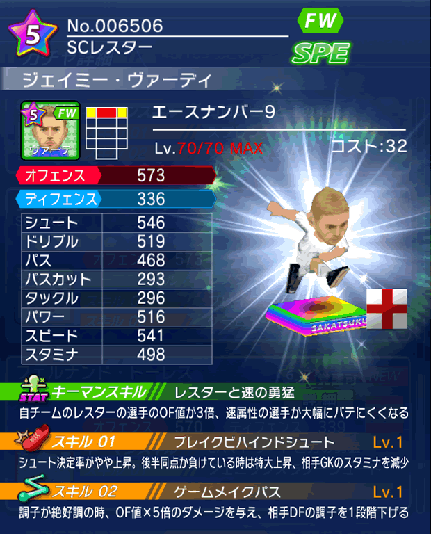 No.06506 ジェイミー・ヴァーディ【No.9】