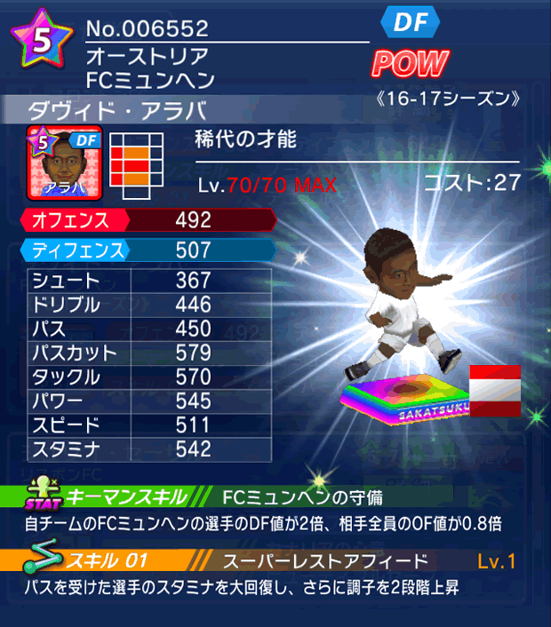 No.06552 ダヴィド・アラバ【16-17】