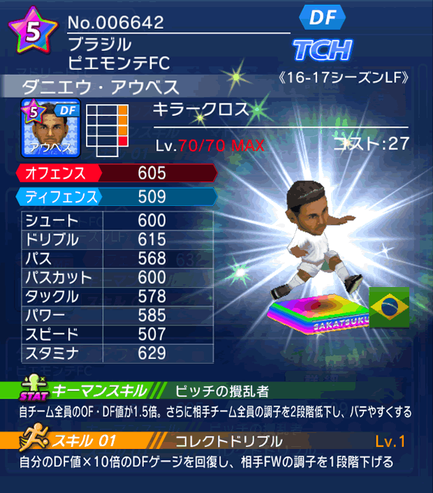 No.06642 ダニエウ・アウベス【16-17LF】