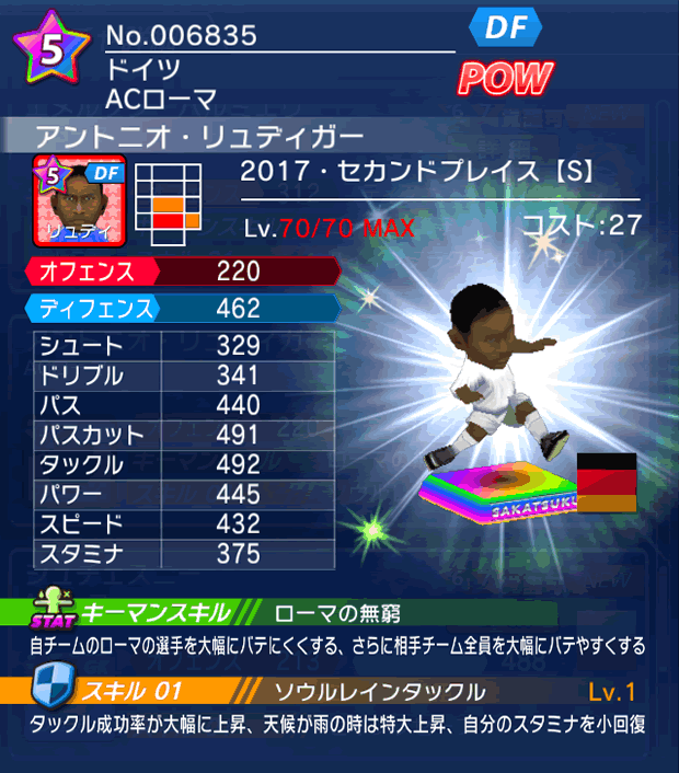 No.06835　アントニオ・リュディガー【17・spS】