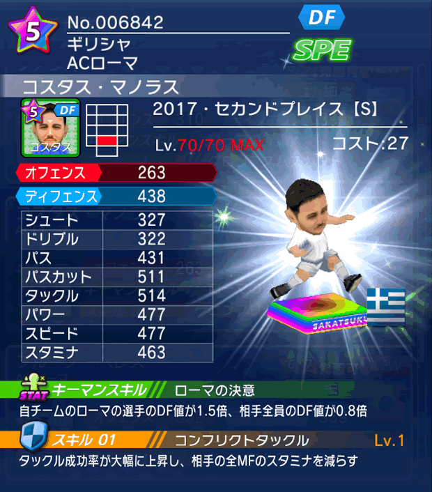 No.06842 コスタス・マノラス【17・spS】