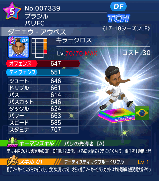 No.07339 ダニエウ・アウベス【17-18LF】