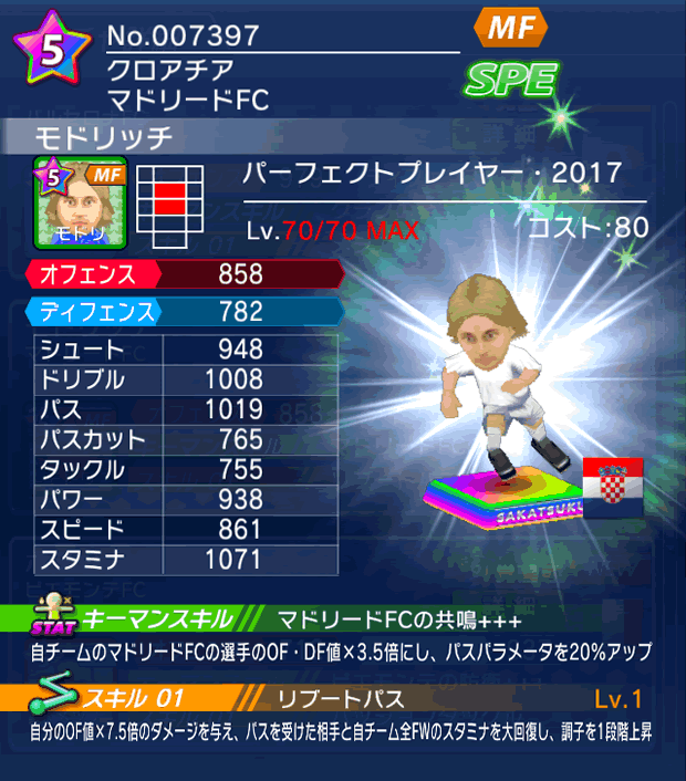 No.07397 モドリッチ【PP17】