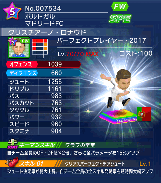 No.07534 クリスチアーノ・ロナウド【PP17】