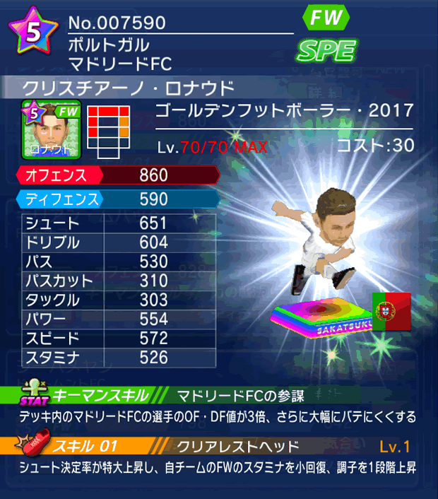 No.07590　クリスチアーノ・ロナウド【GFB17】