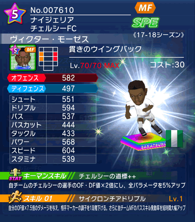 No.07610 ヴィクター・モーゼス【17-18】