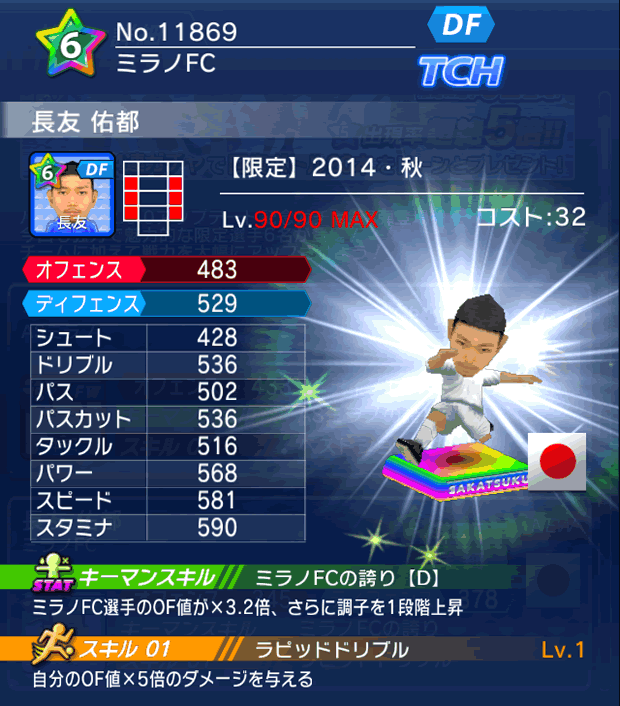 No.11869　長友佑都【14・秋】