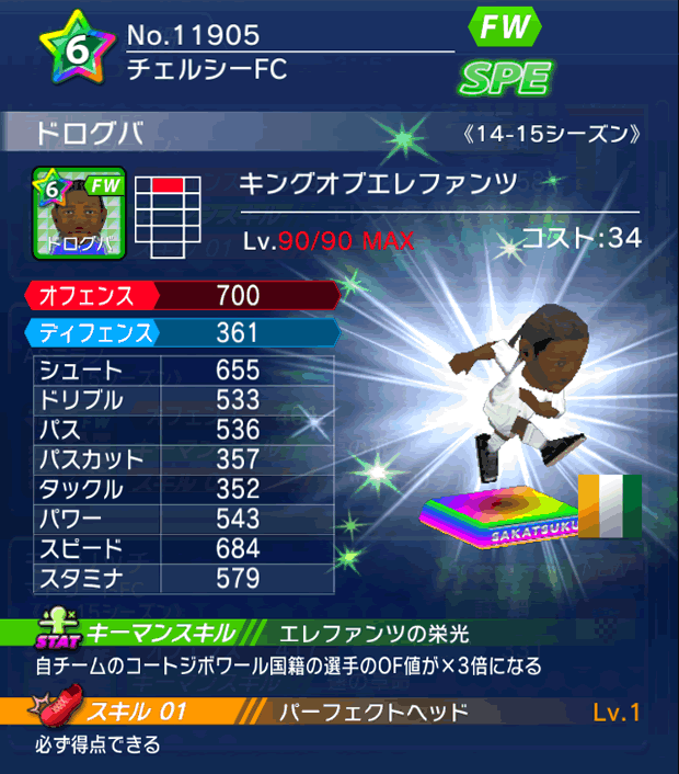 No.11905　ドログバ【14-15】