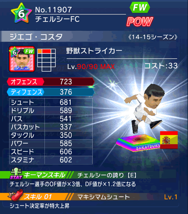 No.11907　ジエゴ・コスタ【14-15】