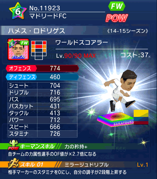 No.11923 ハメス・ロドリゲス【14-15】