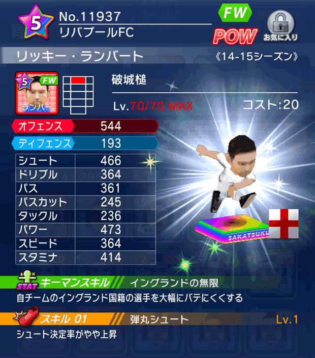 No.11937 リッキー・ランバート【14-15】