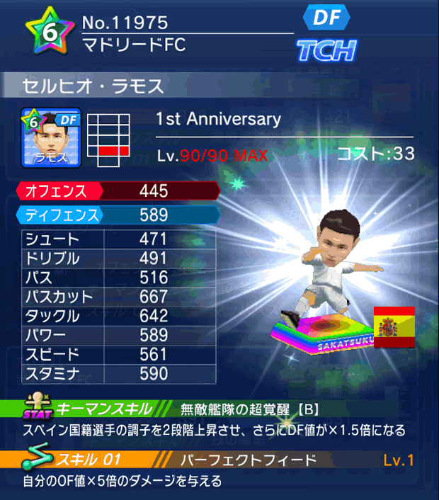 No.11975 セルヒオ・ラモス【1stAnniv】