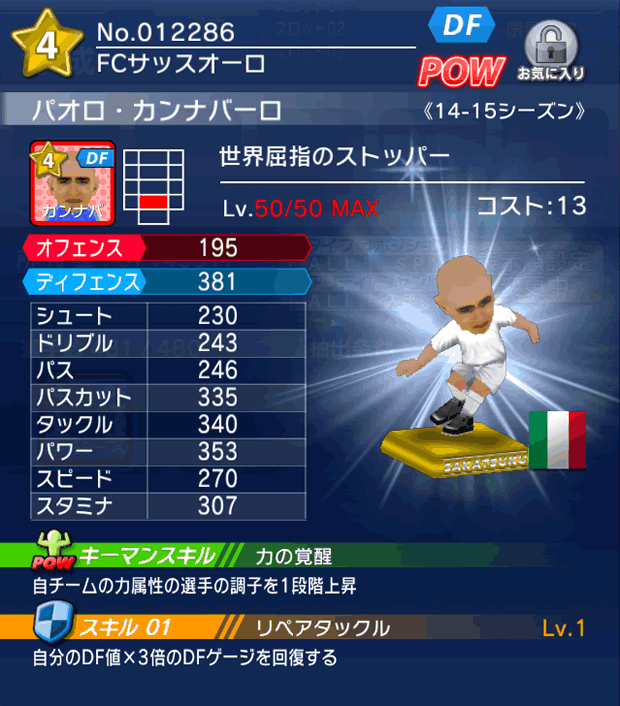No.12286 パオロ・カンナバーロ【14-15】