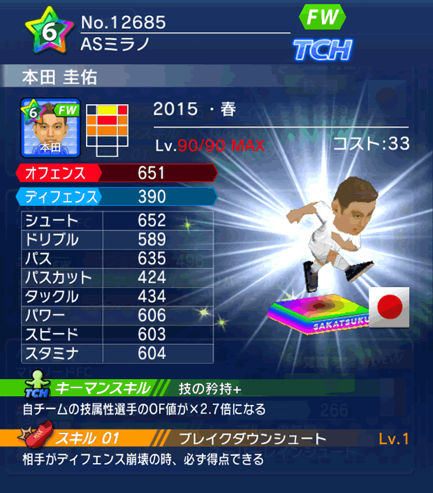 No.12685　本田圭佑【15・春】